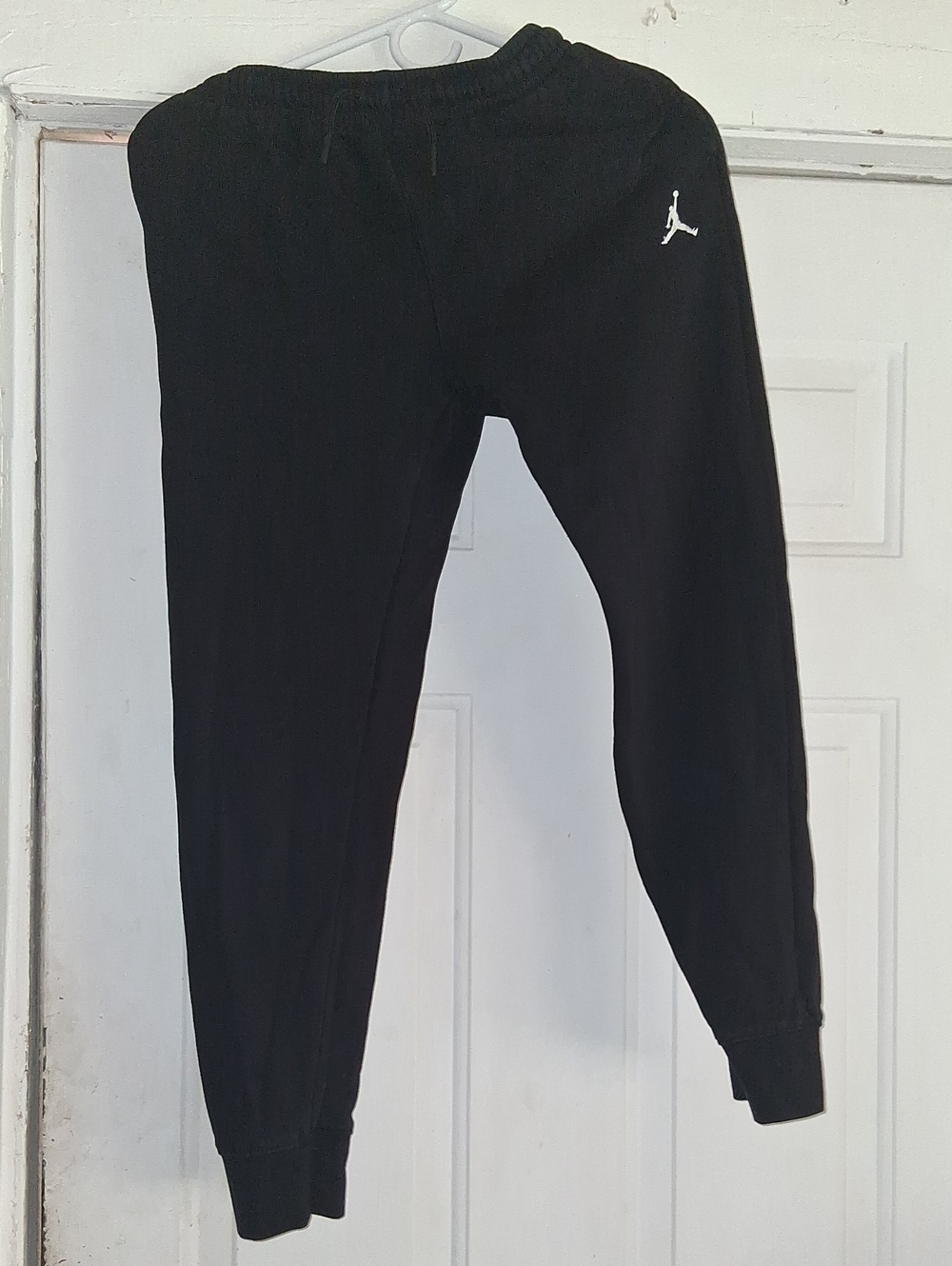 Jordan Black Boys' Jogger Sweatpants with White Jumpman